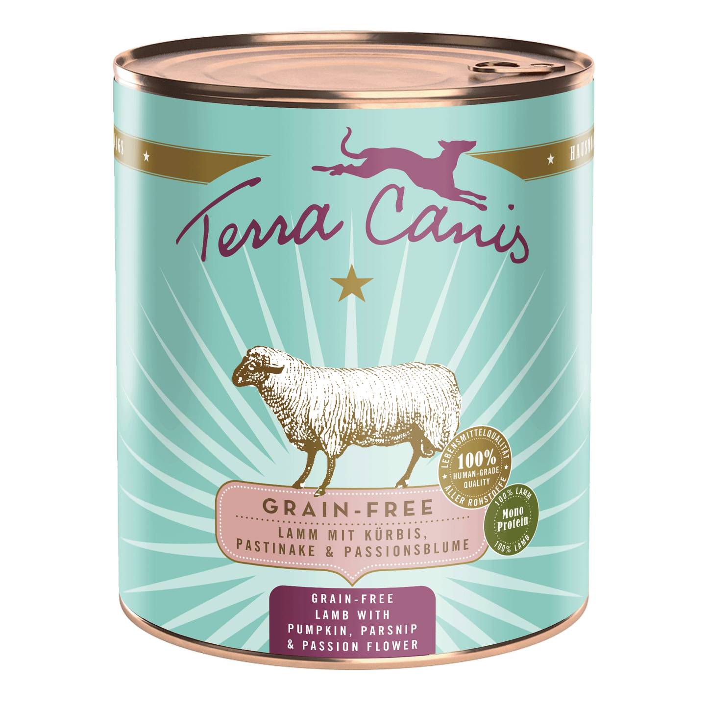 Terra Canis Grain-free Cordero con calabaza, chirivía y flor de la pasión