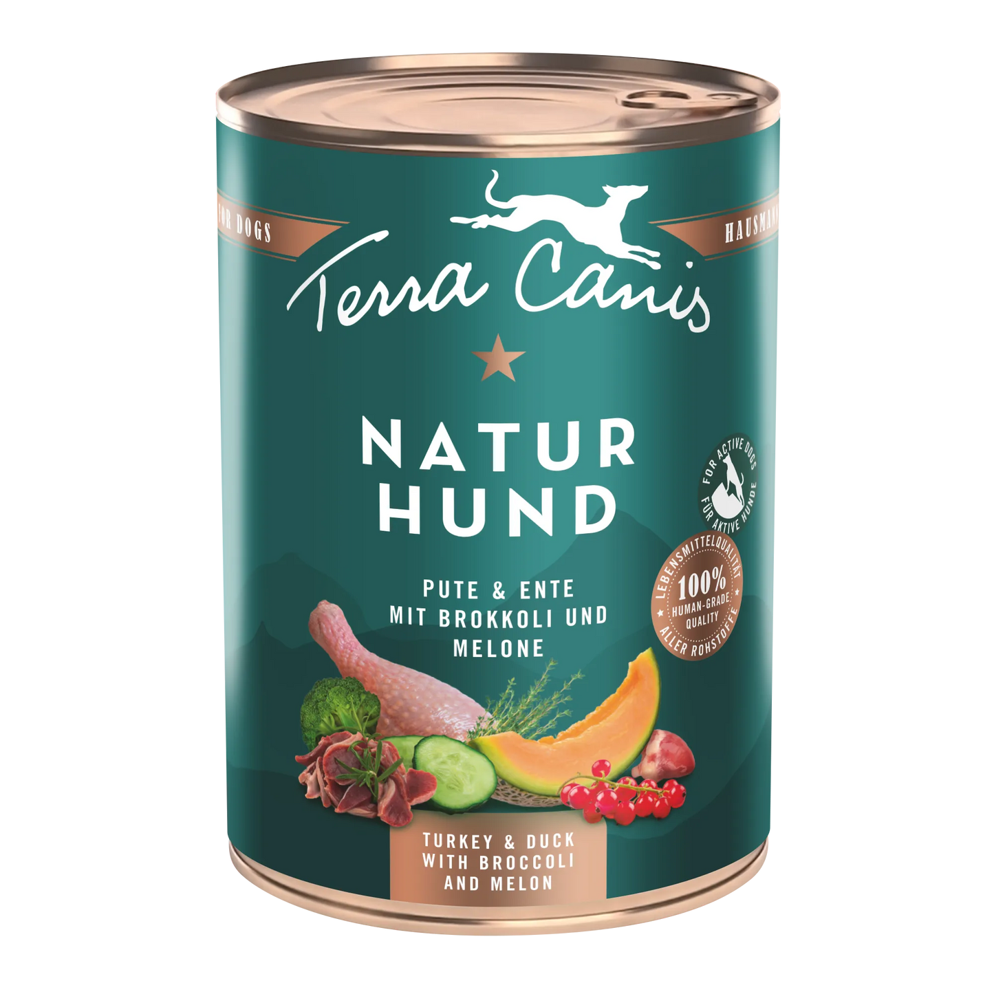 Terra Canis - Pato y pavo con brécol, melón y grosella roja 400g