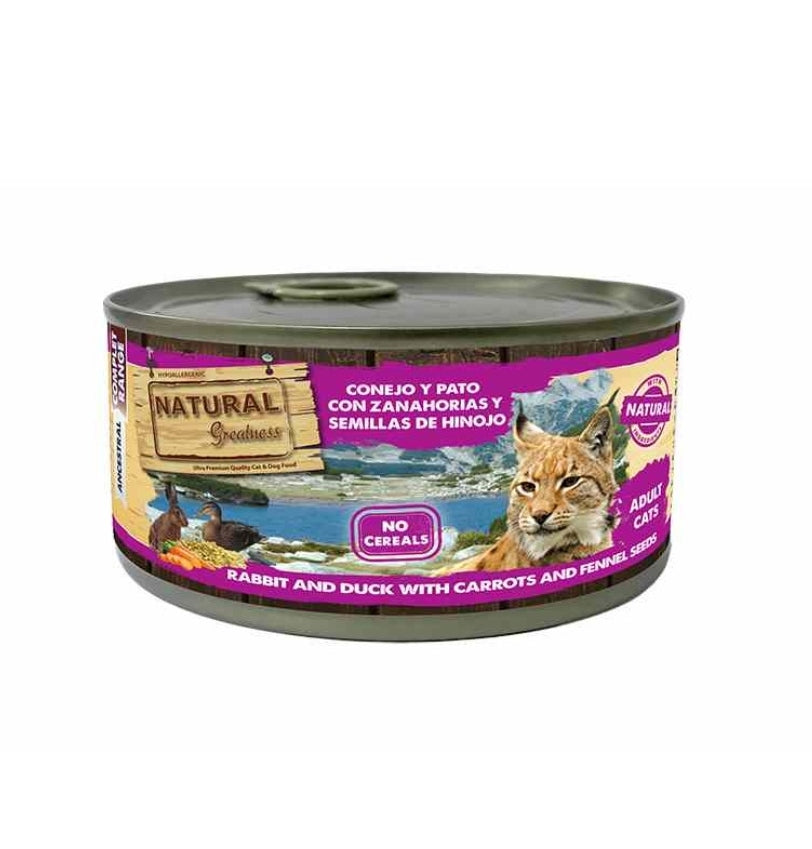 Natural greatness conejo pato 185gr