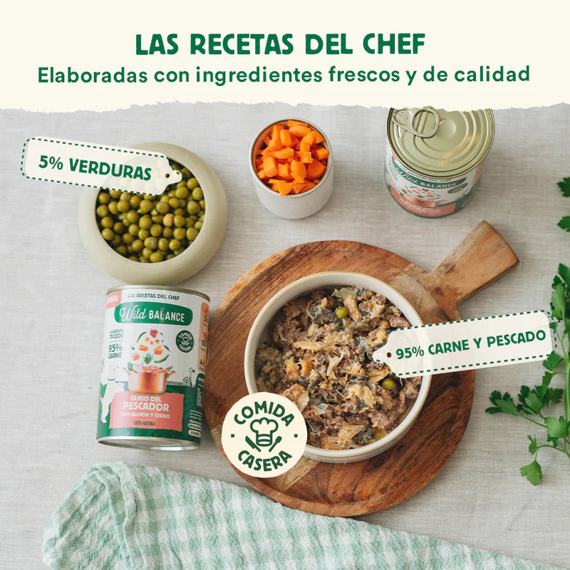 Recetas Chef Guiso del Pescador Salmón Cerdo 400g