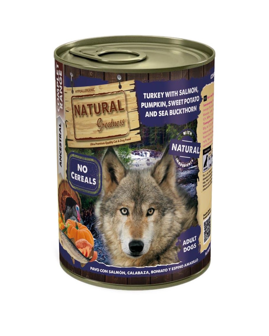 Natural Greatness Pavo con Salmon 400gr Perro