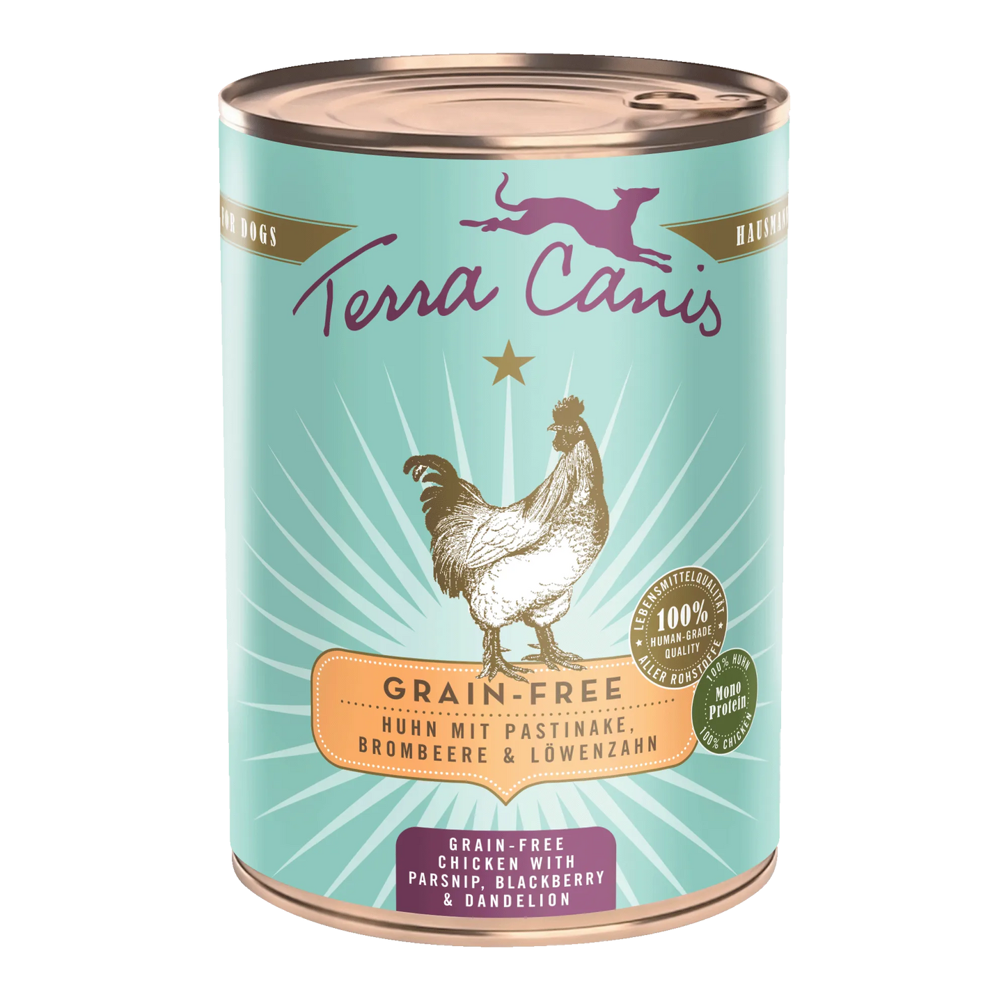 Terra Canis Grain-free Pollo con chirivía, zarzamora y diente de león