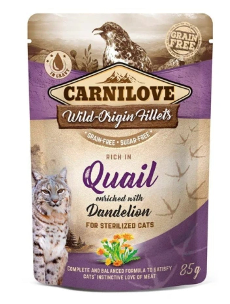 Carnilove Codorniz 85gr pouch