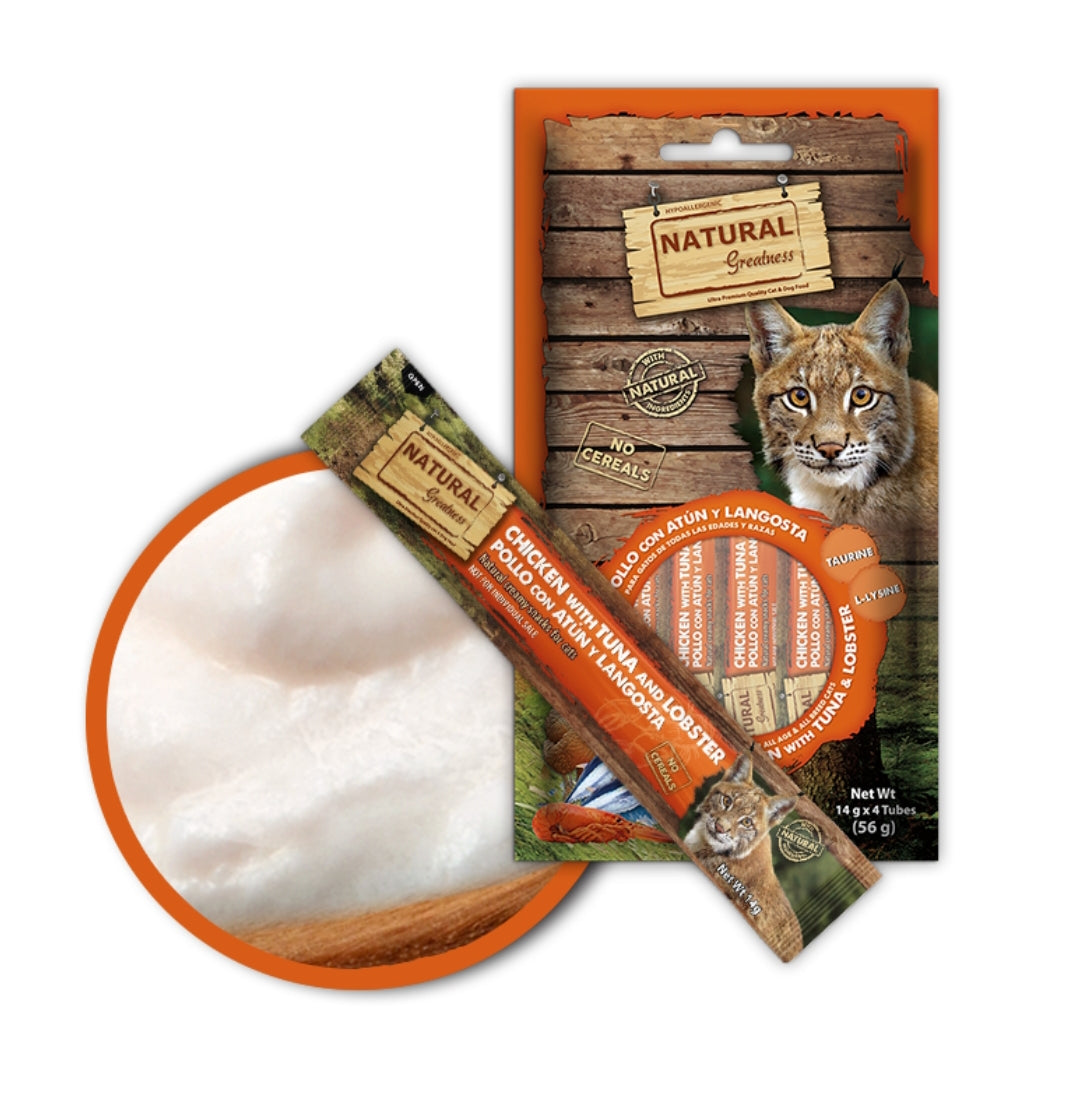 Snack liquido Pollo Atún y Langosta (4ud) Gato