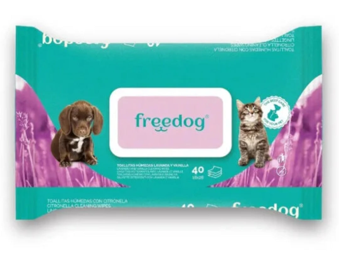 Toallitas Freedog Lavanda Vainilla 40ud