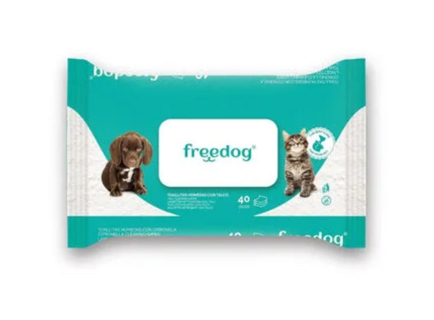 Toallitas Freedog Talco 40ud
