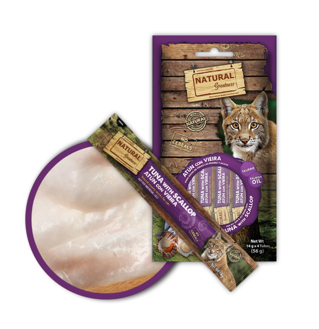 Snack liquido Atún Vieira (4ud) Gato