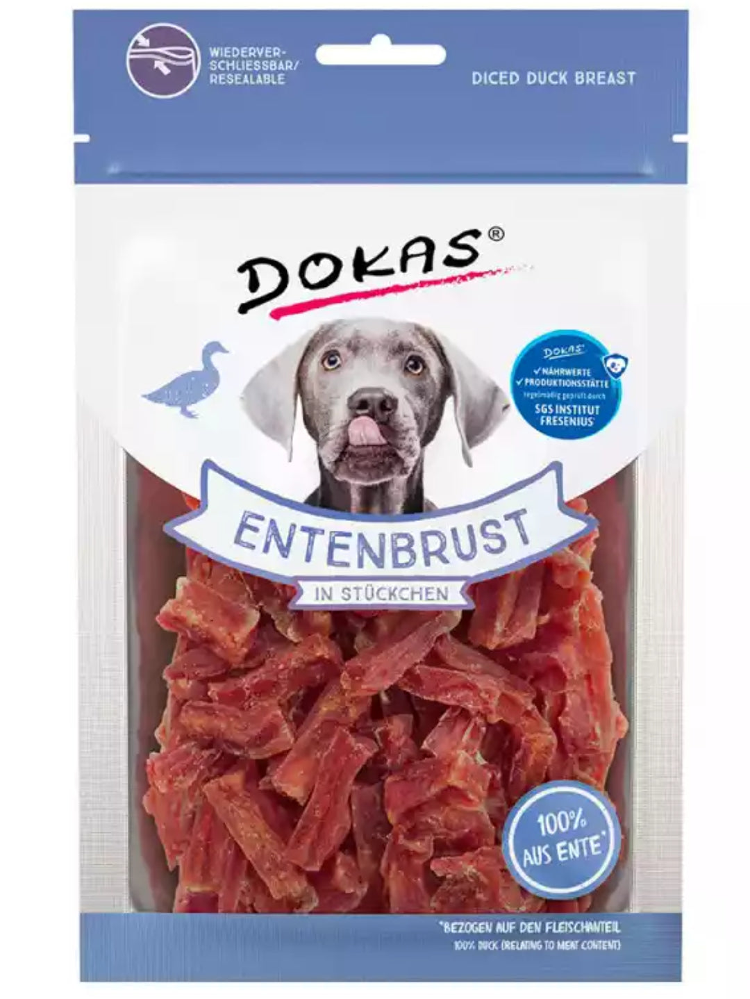Dados de pechuga de pato 70gr