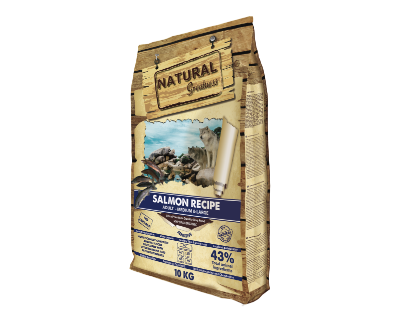 Natural Greatness Salmon     Perro Mediano y Grande