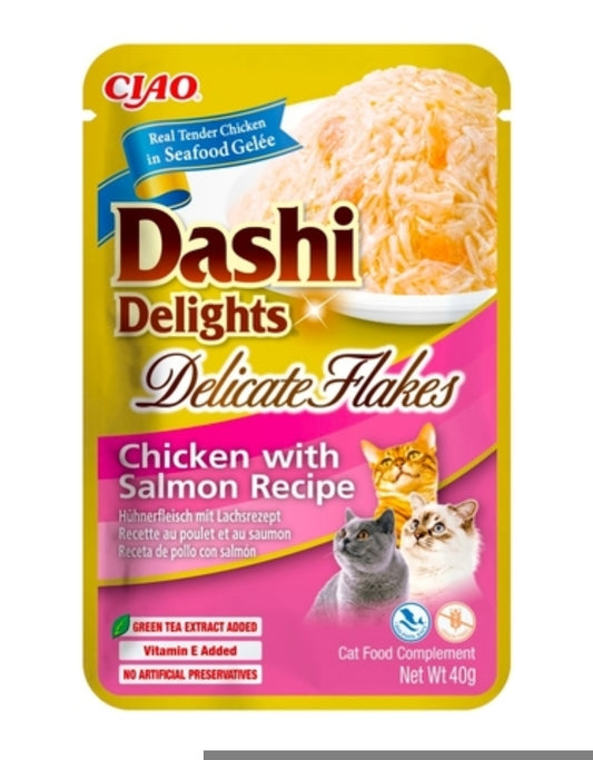 Dashi pollo con salmón 40gr sobre