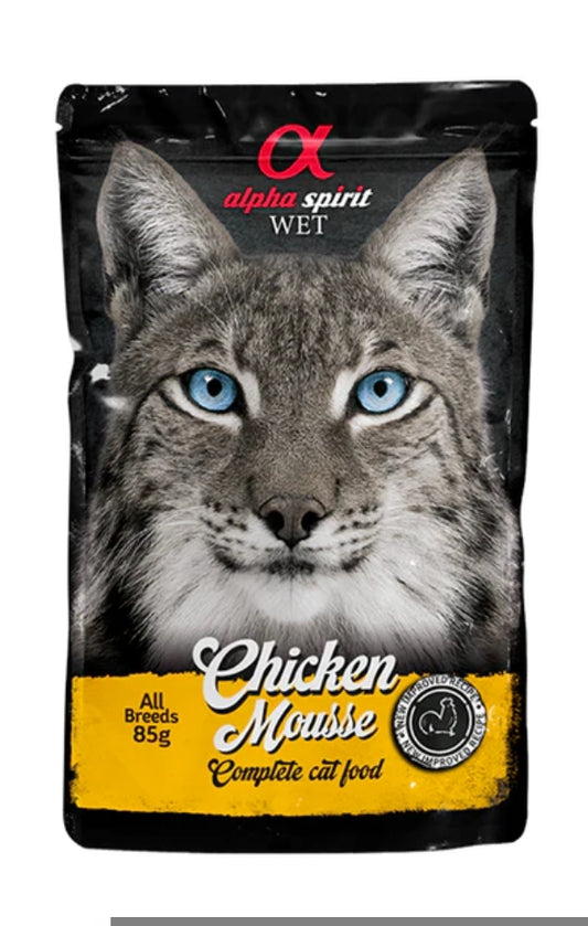 Alpha Spirit Mousse Pollo 85gr sobre Gato