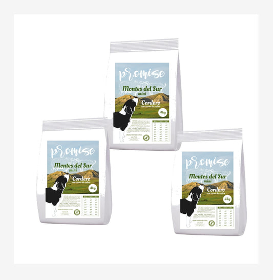 3x Promise MONTES DEL SUR 4kg MINI